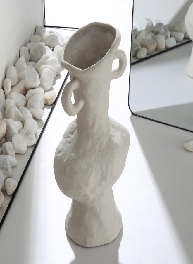 BUICCE Handmade Rustic Ceramic vase for Flowers Unique Decorative Pottery Vase for Farmhouse Home Office Decor - Image 3
